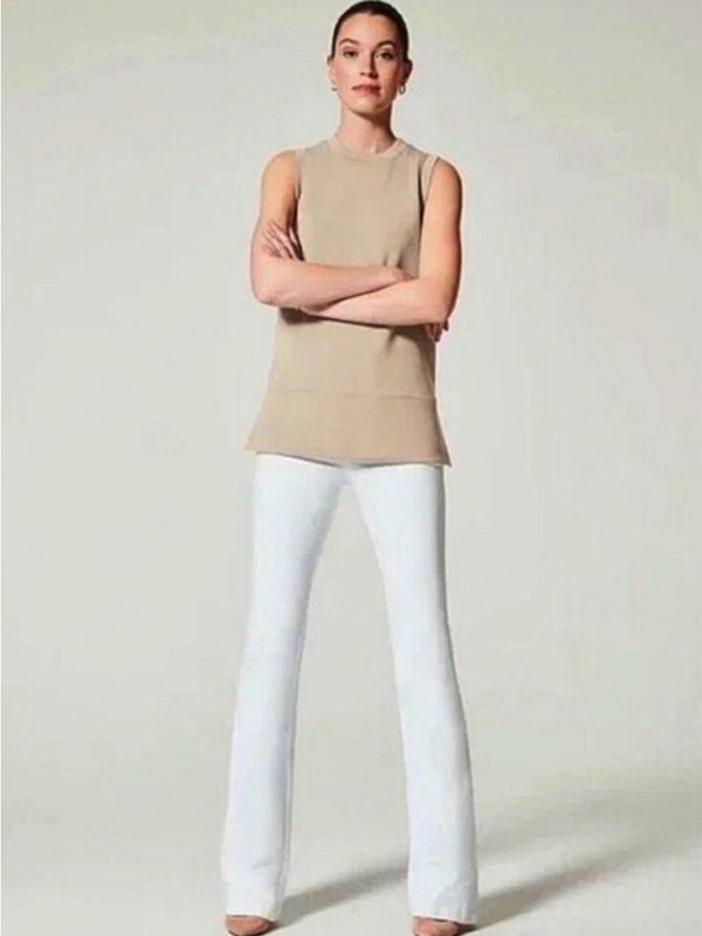 SPANX AirEssentials Fawn Tan Tunic Tank Muscle Tee 2X